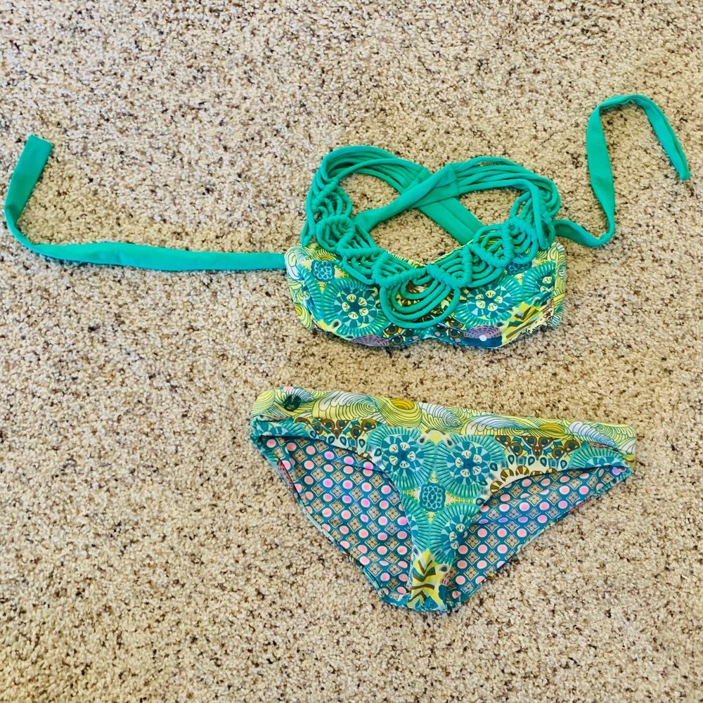 Maaji Green Reversible Bathing Suit Sm